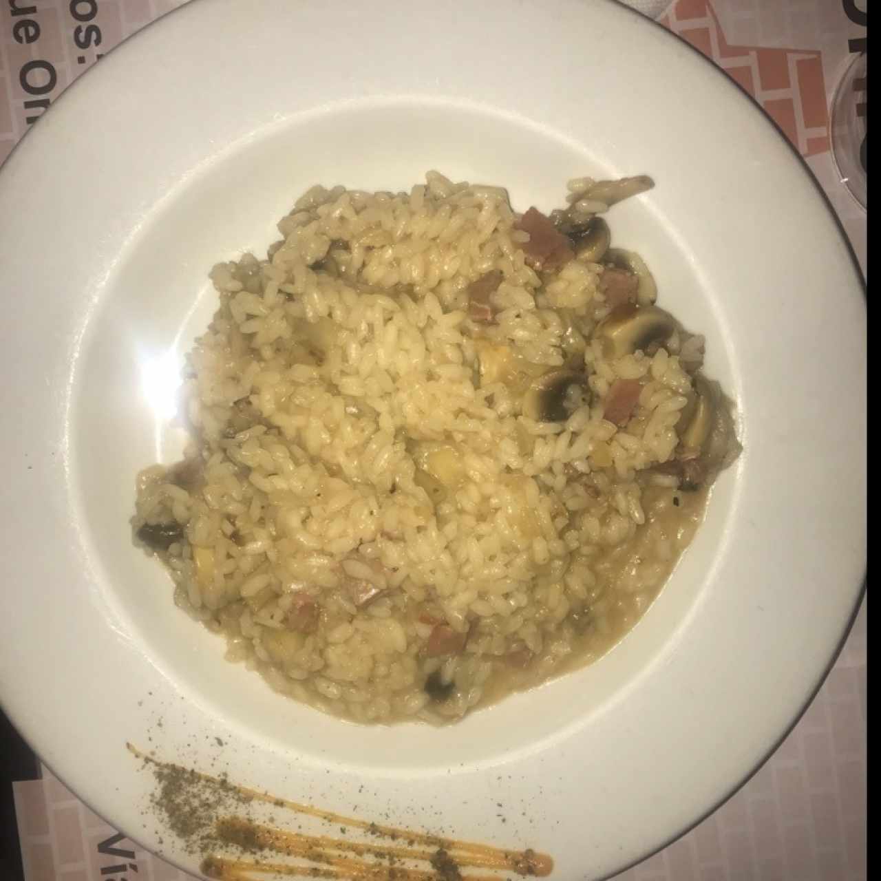 risoto con jamon serrano