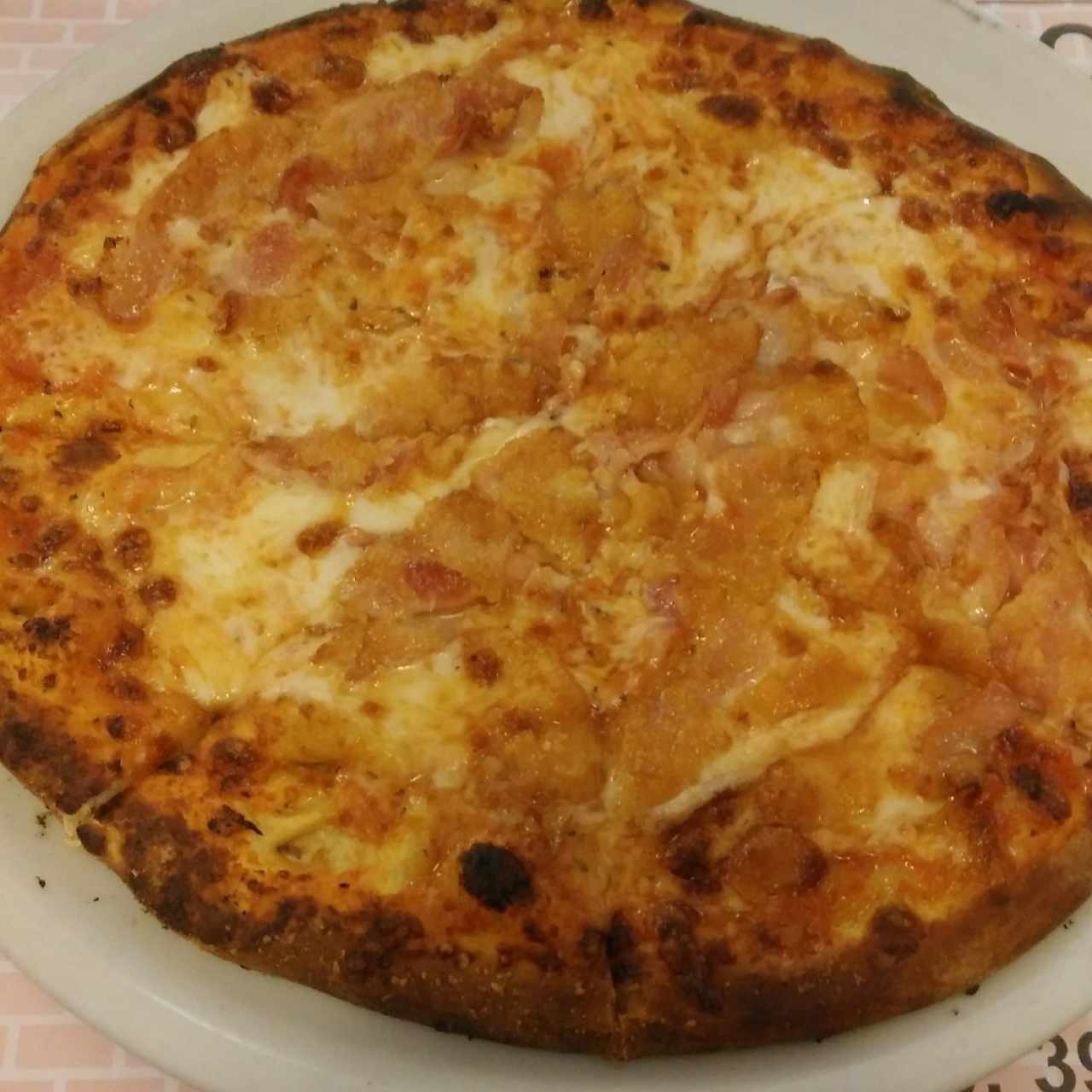 Pizza Amatriciana.