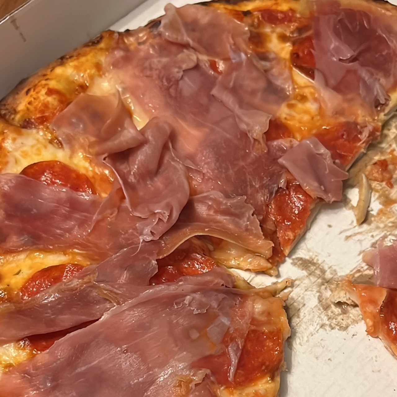 Pizza prosciutto crudo, tamaño individual