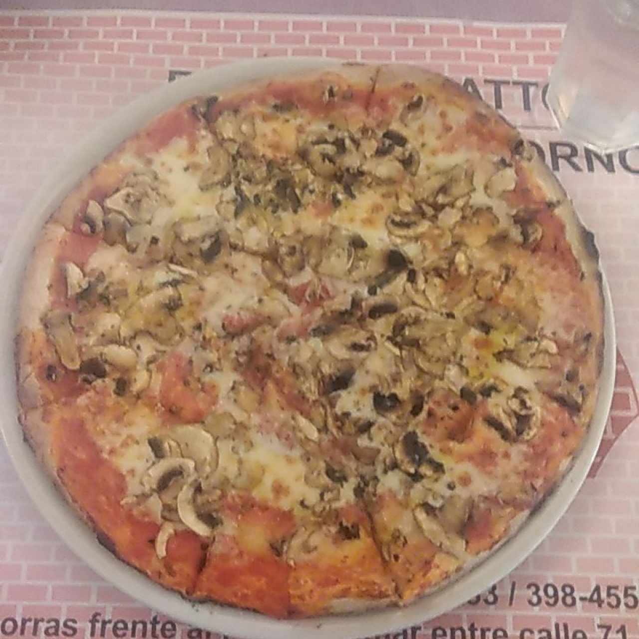 Pizza funghi, tamaño individual