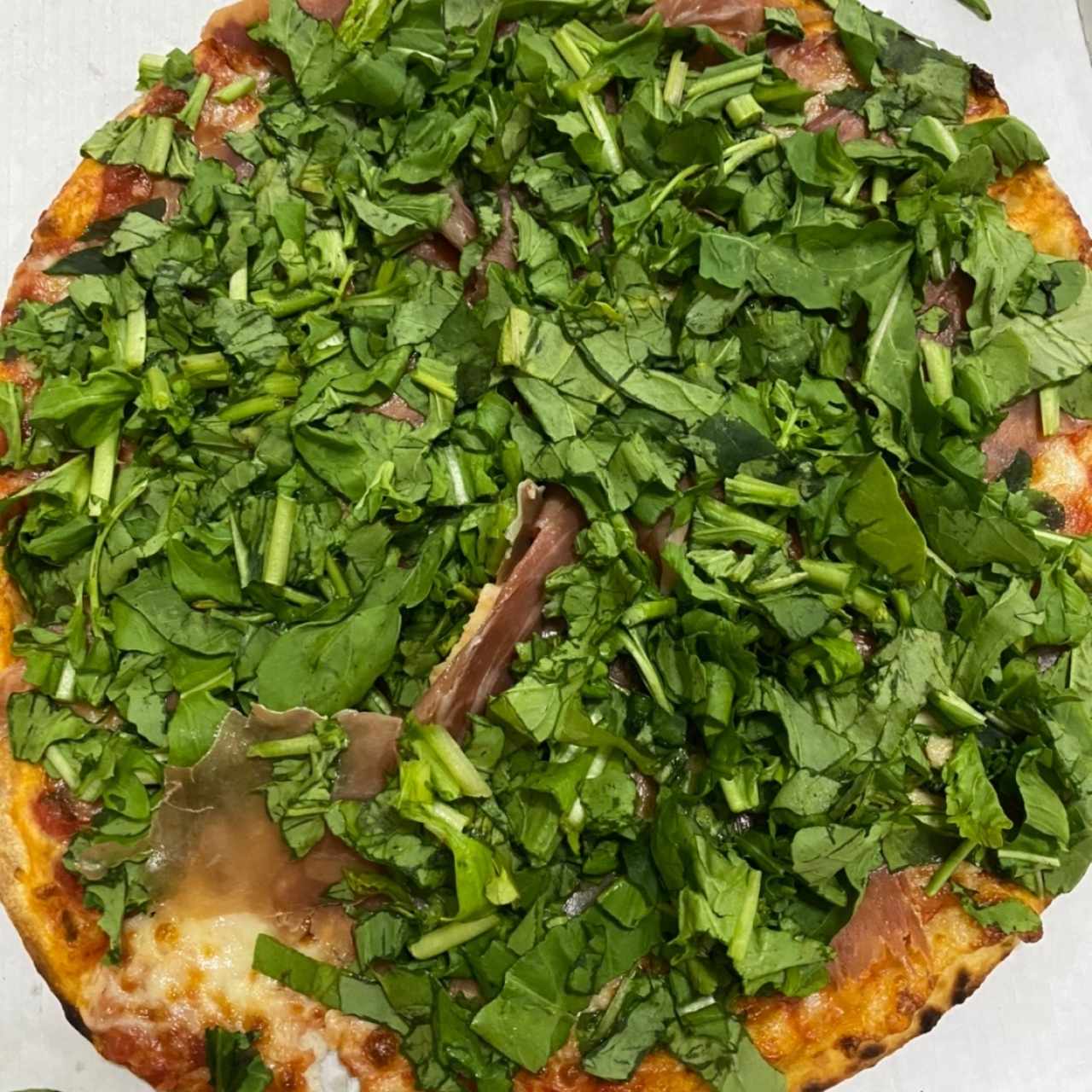 Pizza con rugula, tamaño individual