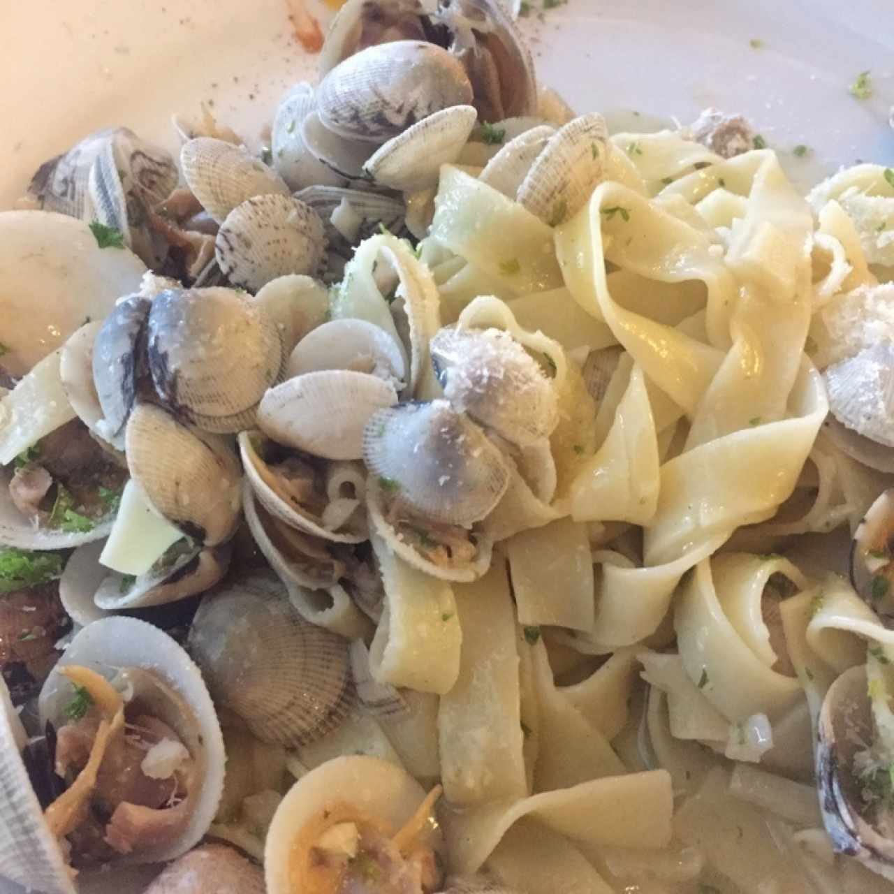 Fetuccini con almejas