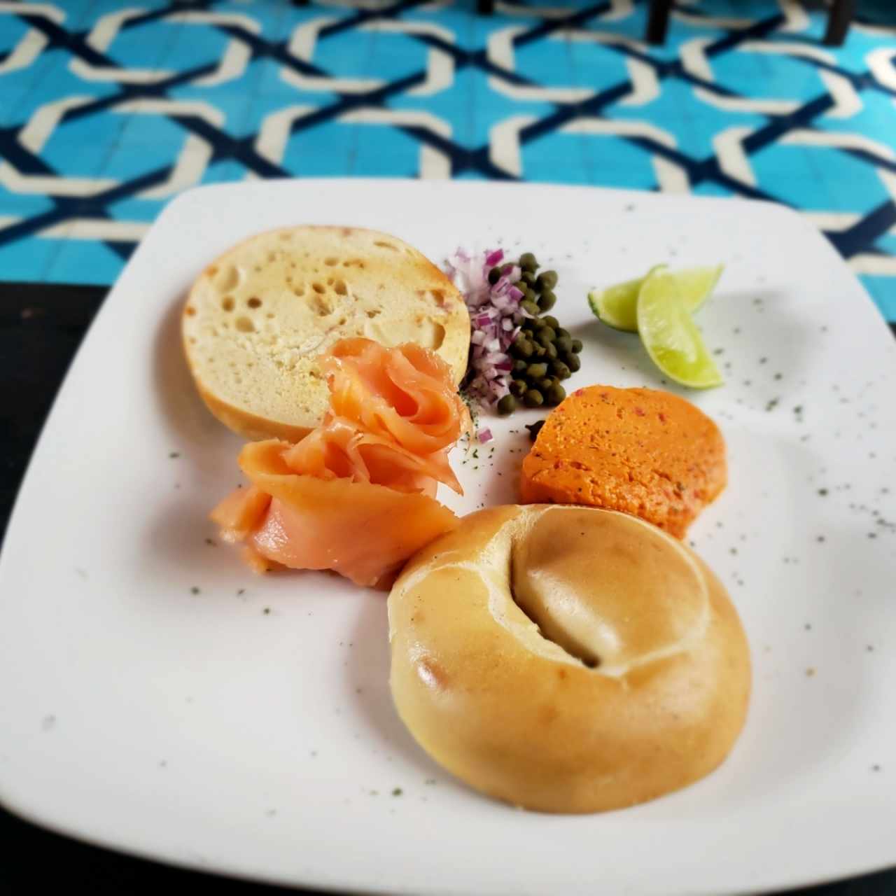 bagel de salmon