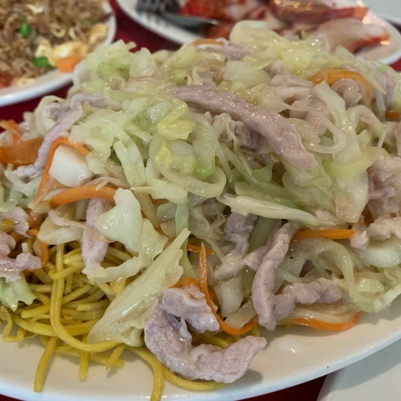 Chow mein de Puerco 