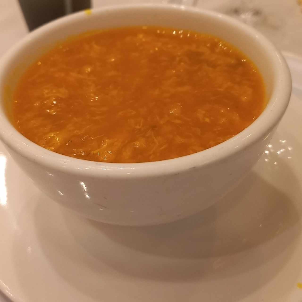 sopa de calabaza con mariscos