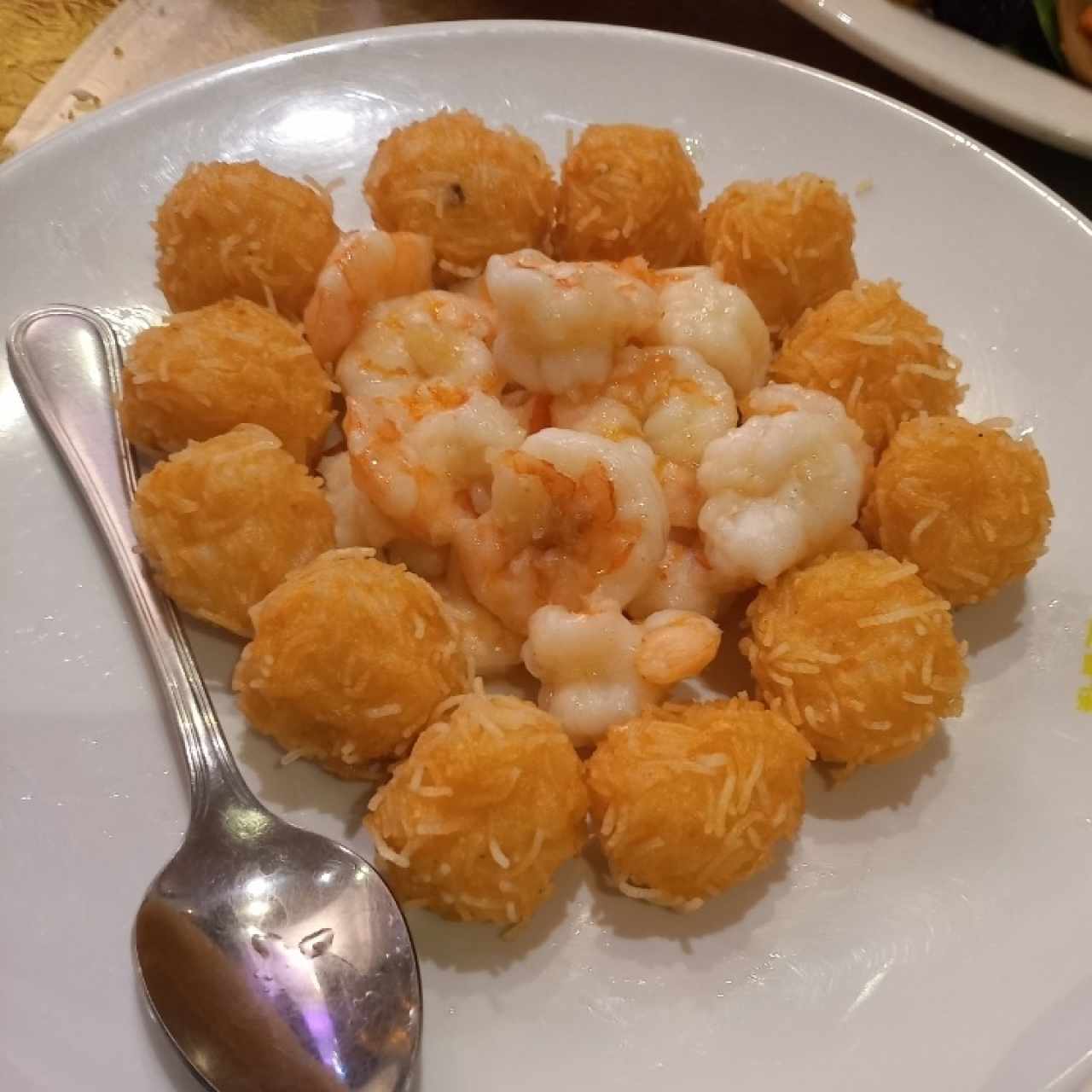 bolitas de camarones y langostino 