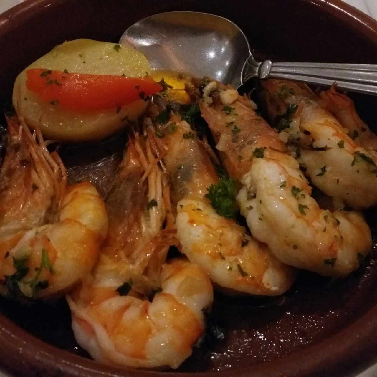 Langostinos al ajillo