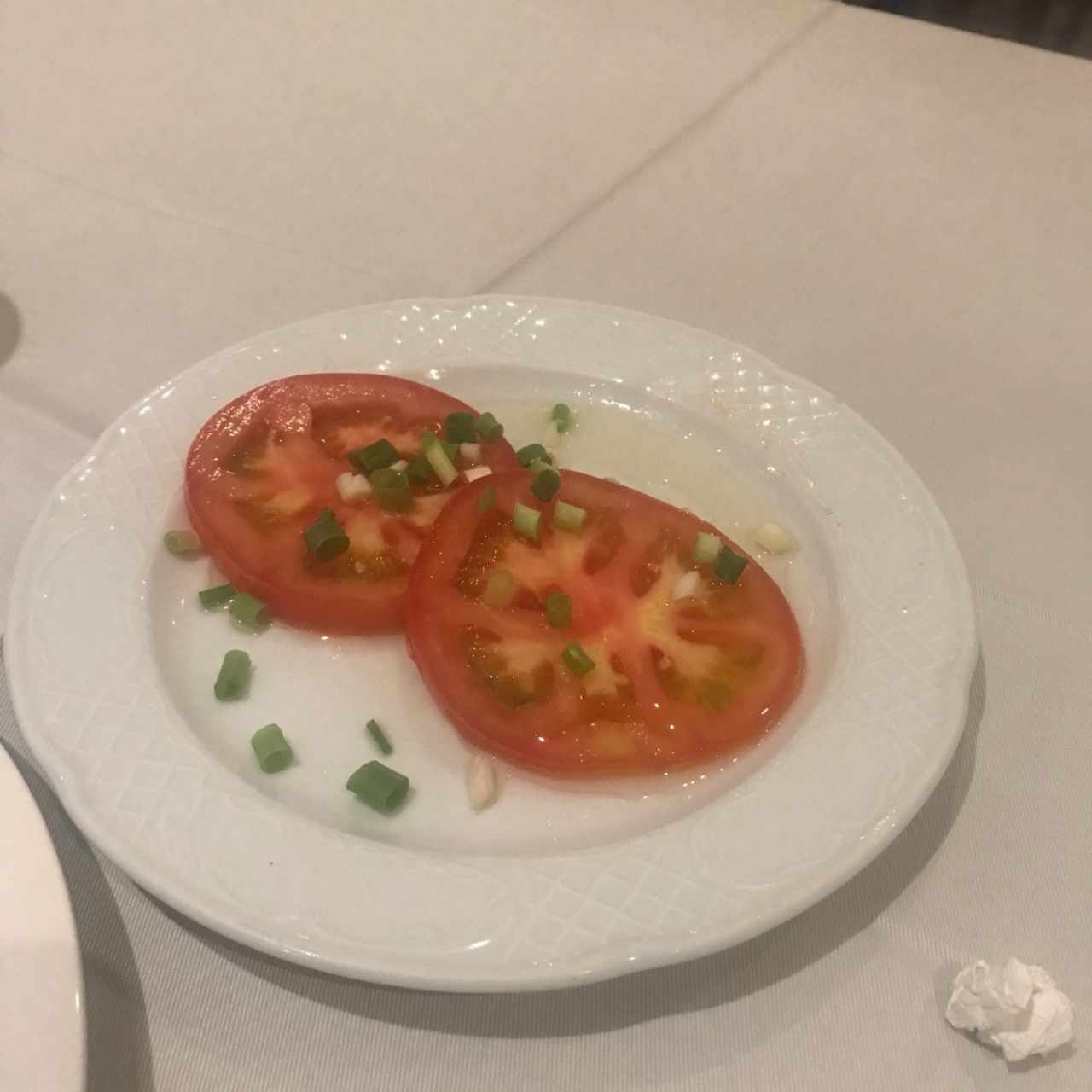 ensalada de tomate, muy buena