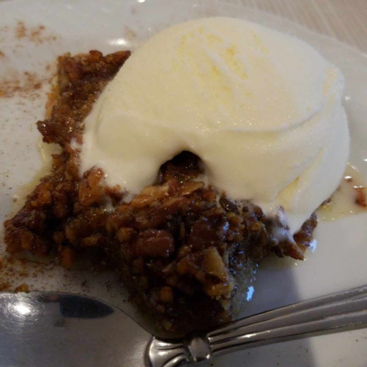 pecan pie y helado