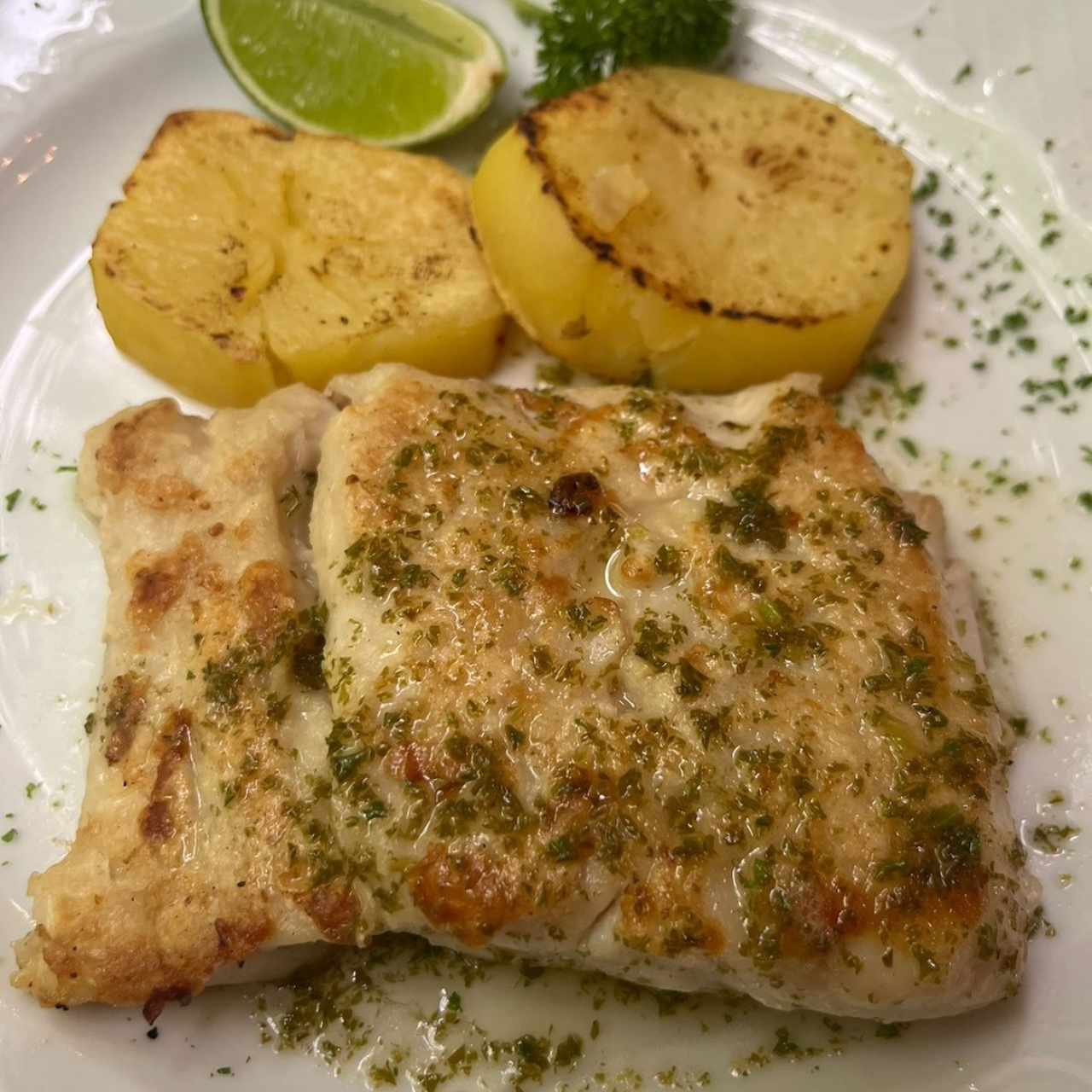 Corvina a la vasca o Corvina al Limón