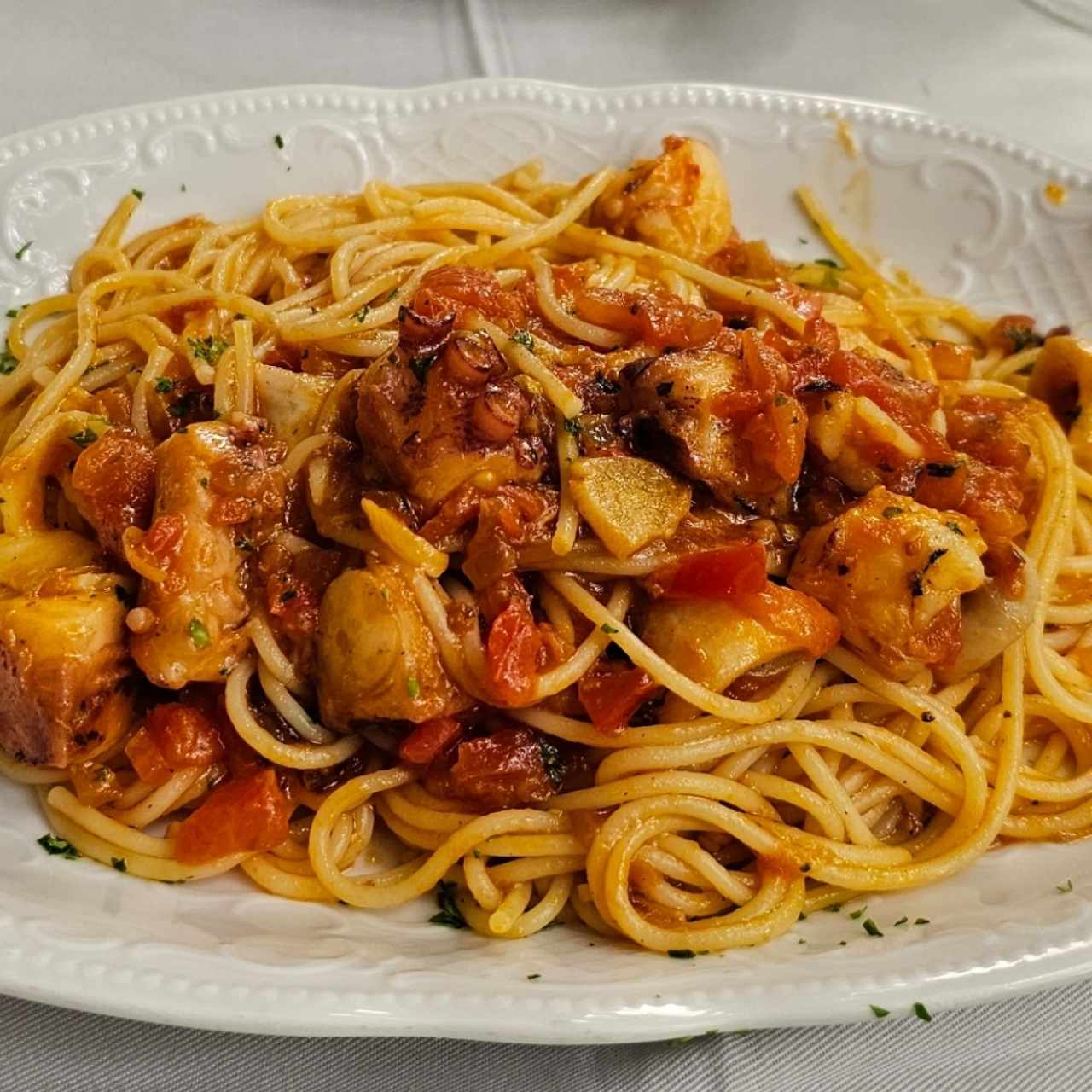 pasta con mariscos