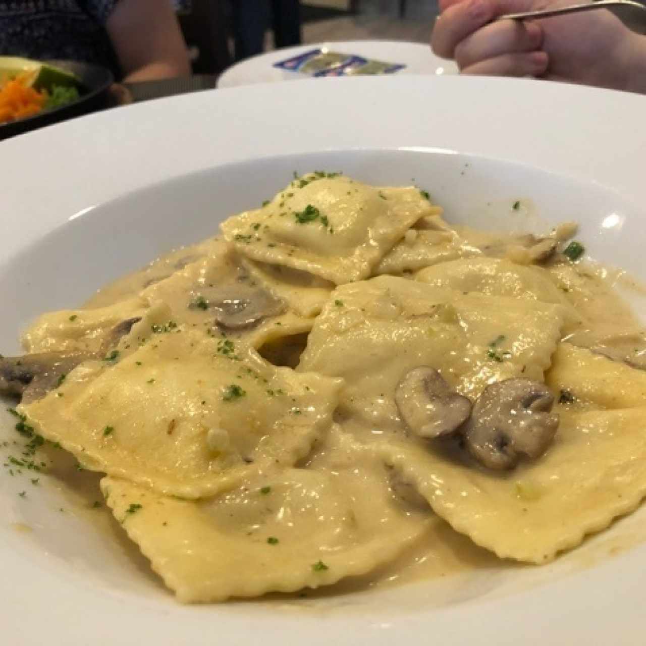 Raviolis con hongos