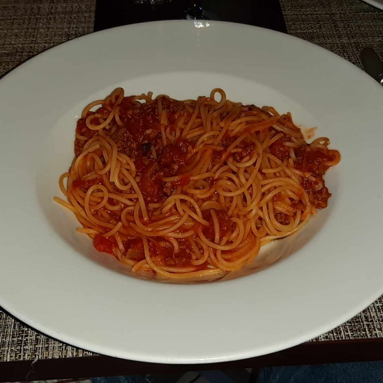 Spaguetti en salsa boloñesa