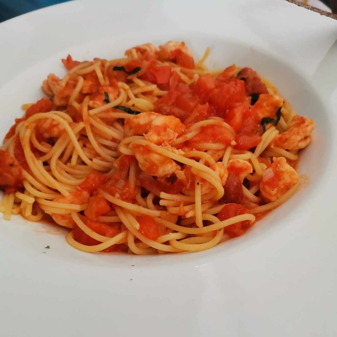 Pastas - Spaguetti con mariscos 