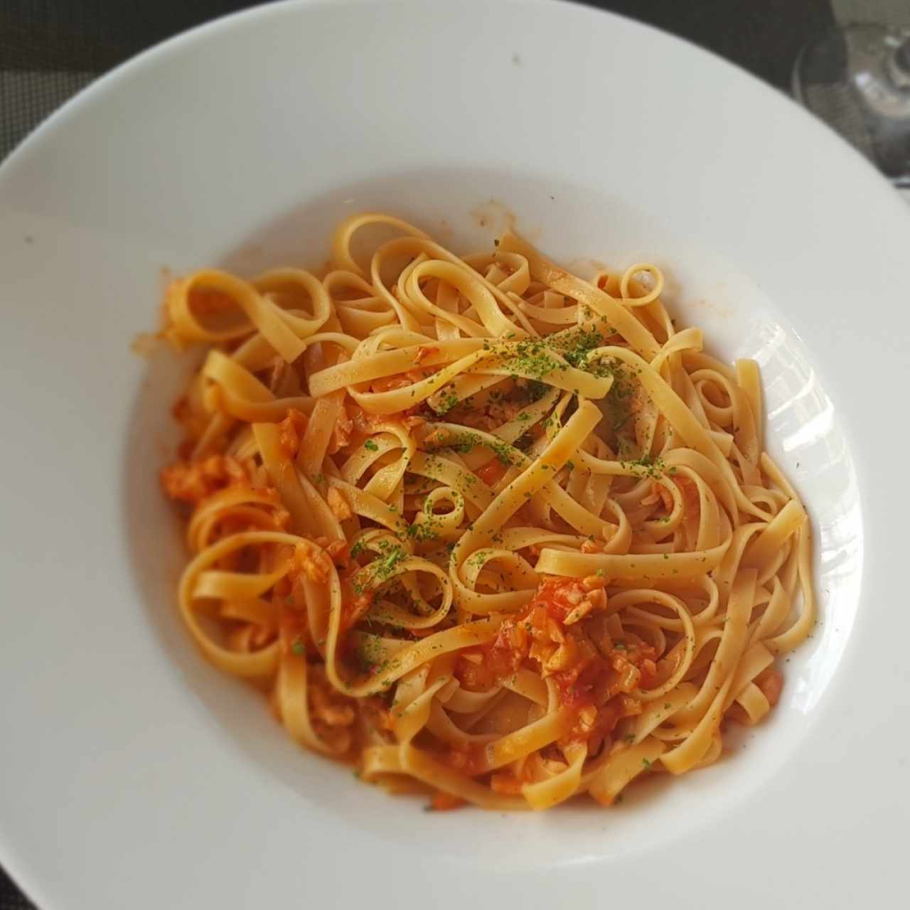 Fetuccini con Salmon