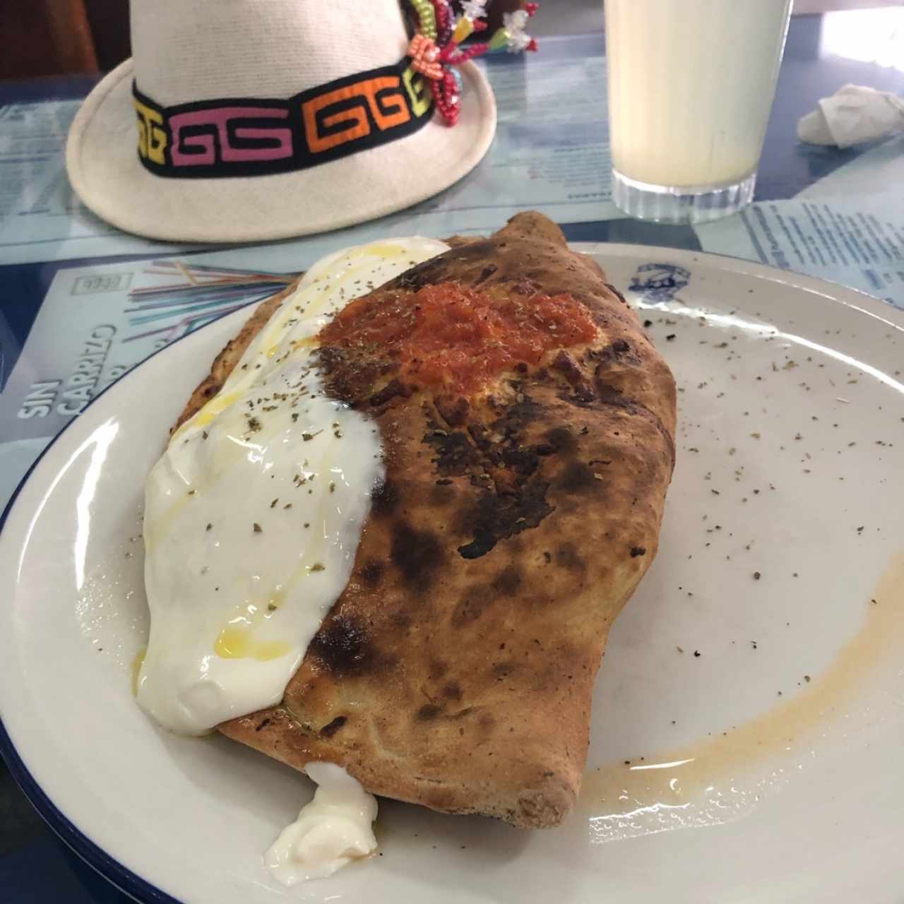 calzone con extra de champiñon