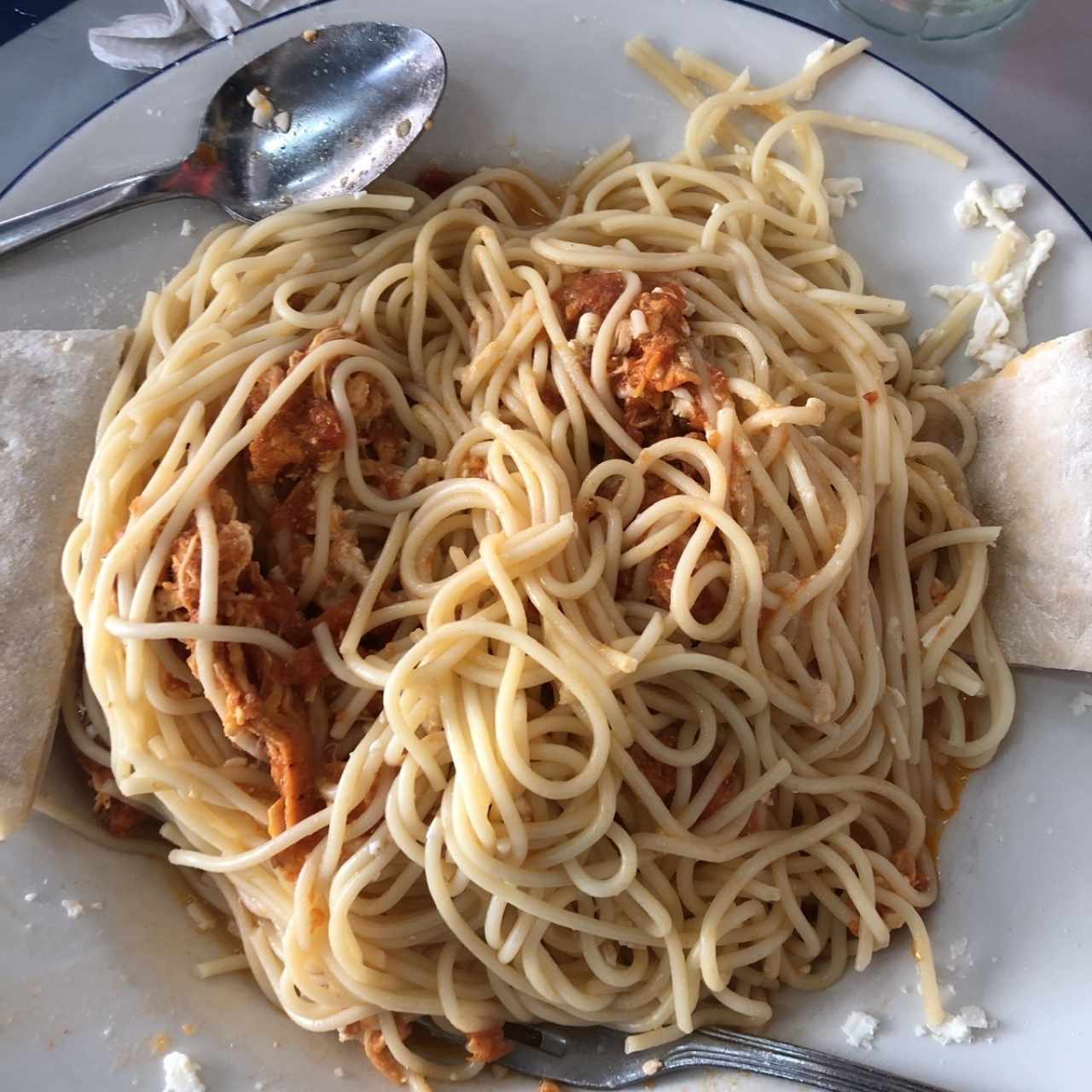 spagetti de pollo