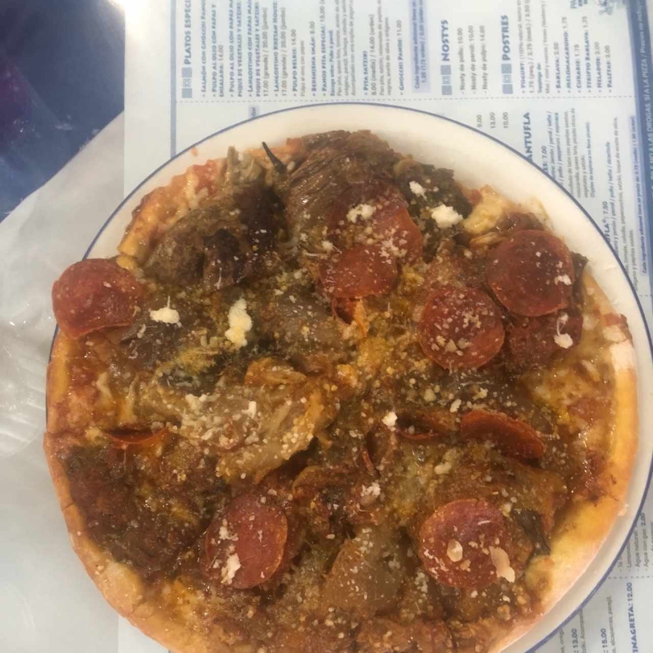 Pizza Imán con extra de peperoni