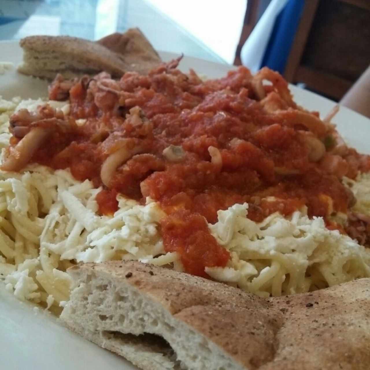Spaghettinni con Mixto de Mariscos