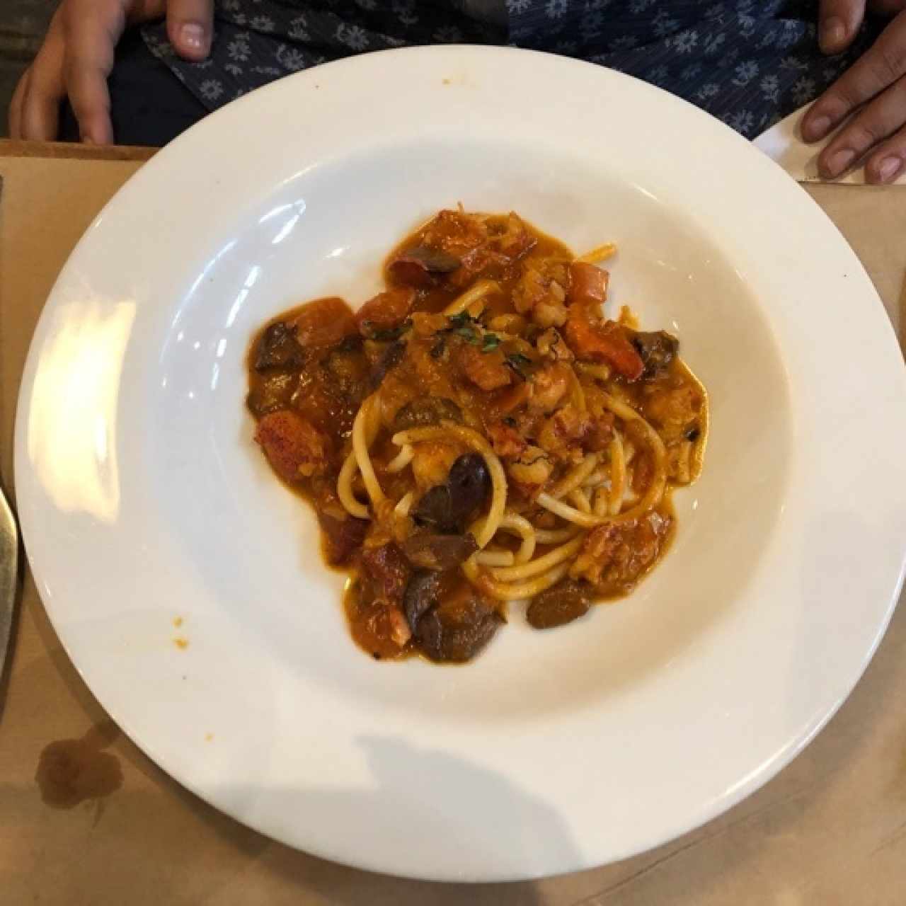 Spaguetti con langosta