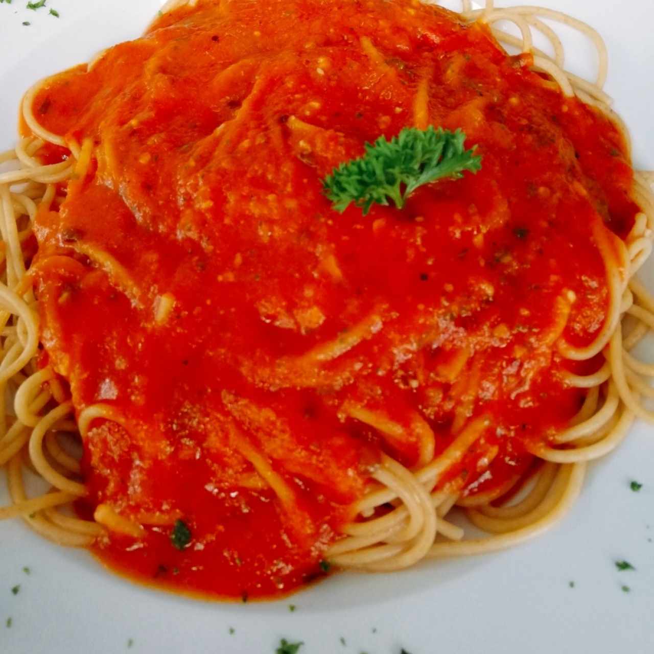 spaghettini a la arrabiata