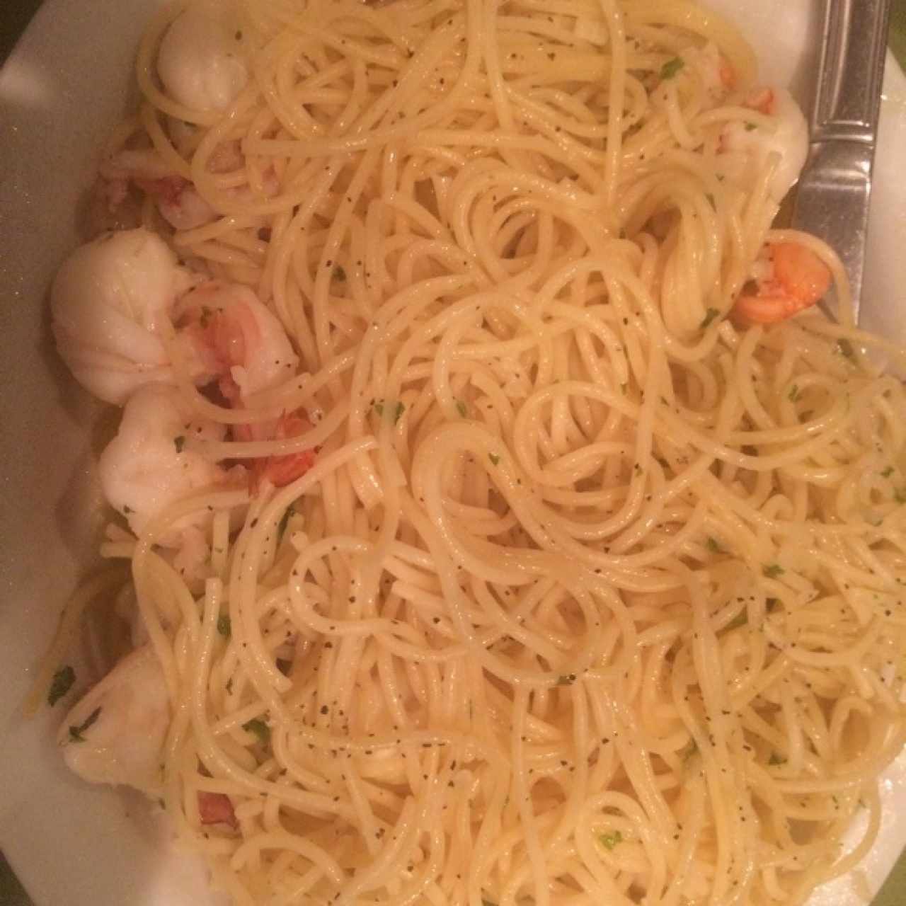 spaghetini de langostinos 