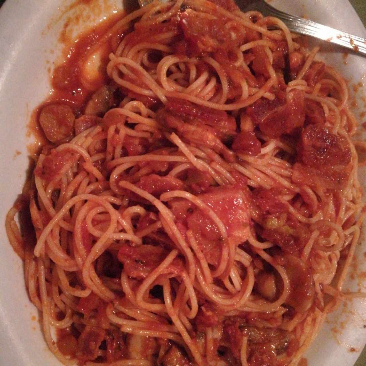 Spaghettini a la matriciana