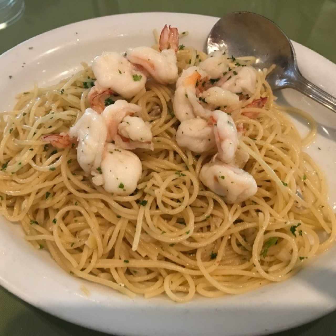 Spaghettini con Langostinos al Aglio e Olio