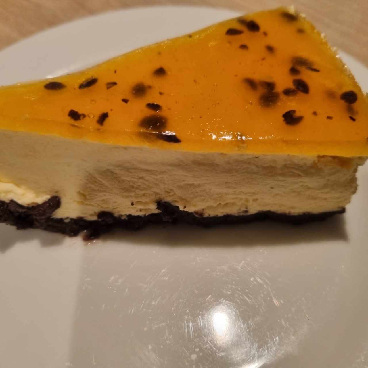 Cheesecake de Maracuyá con galleta oreo