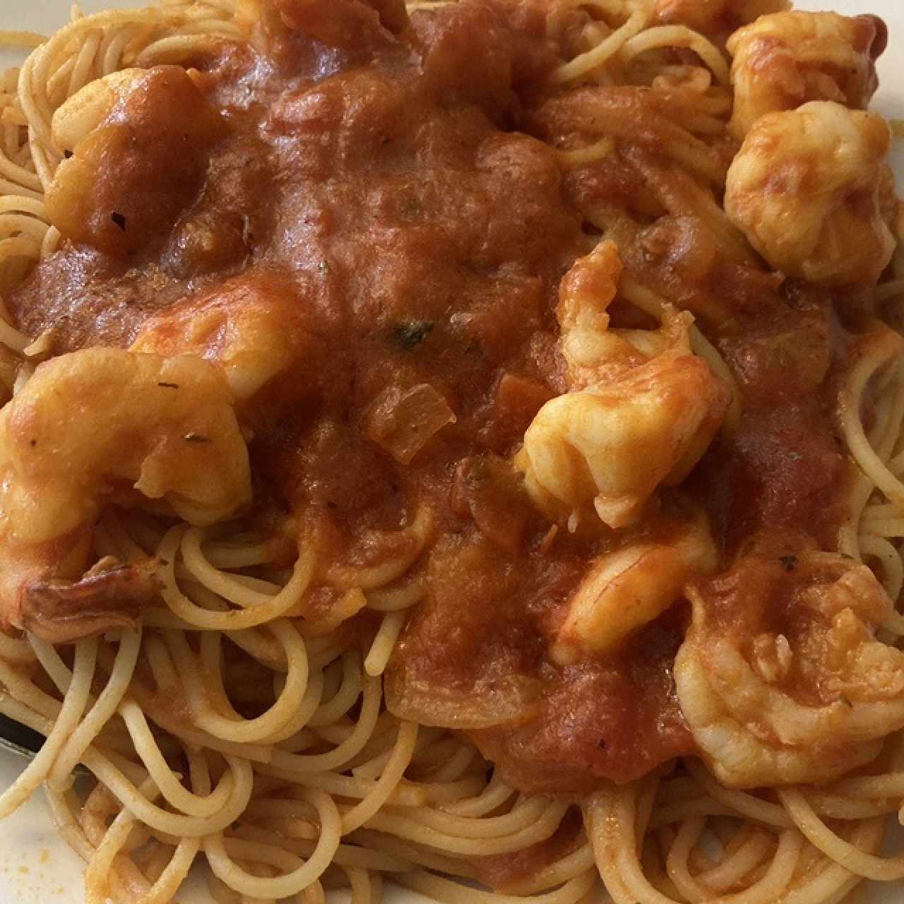 Espagetti de langostinos 