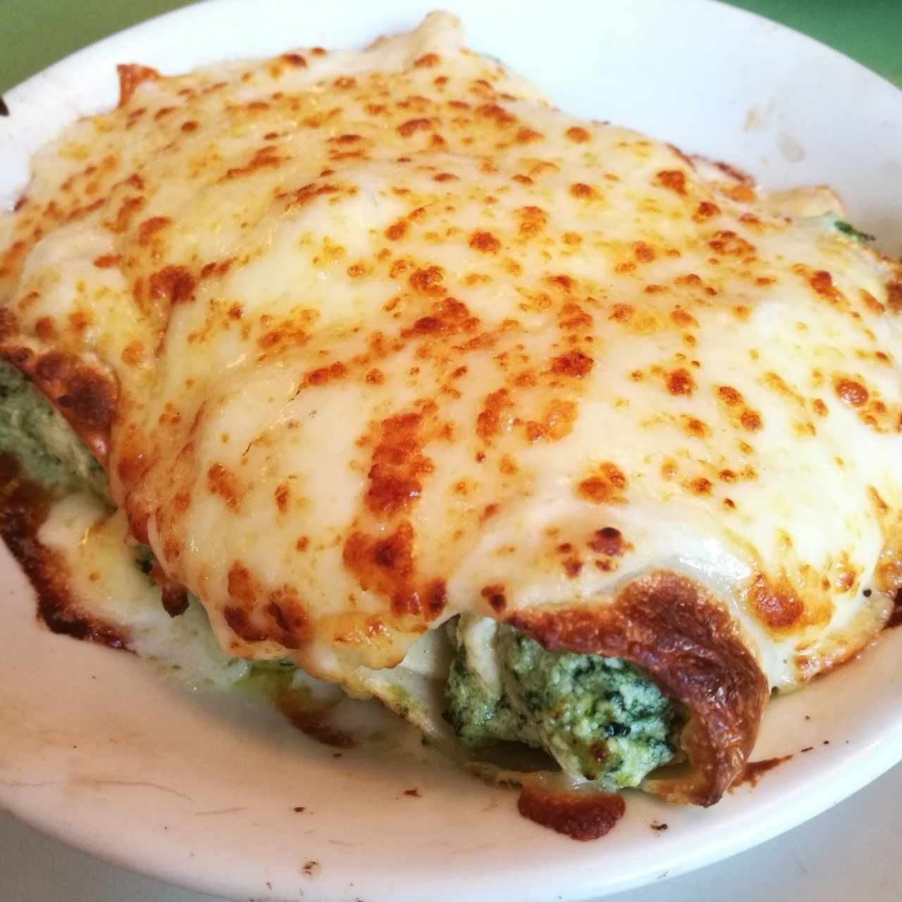 Cannelloni con Queso y Espinaca