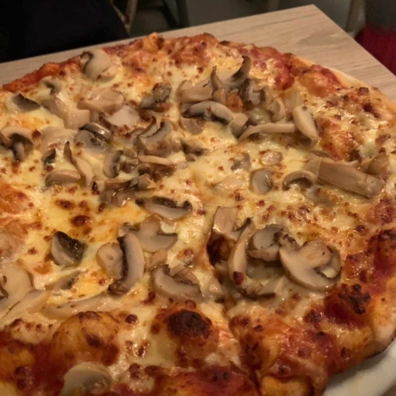 pizza de champiñones