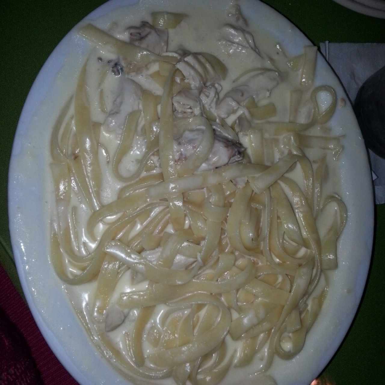 fettucini alfredo con pollo