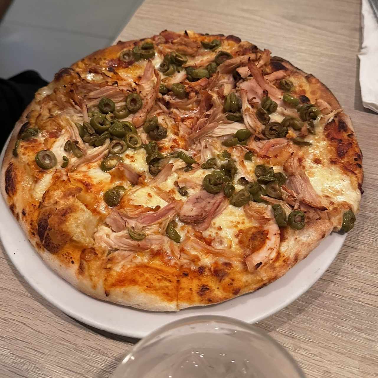 Pizzas - Pollo con aceitunas