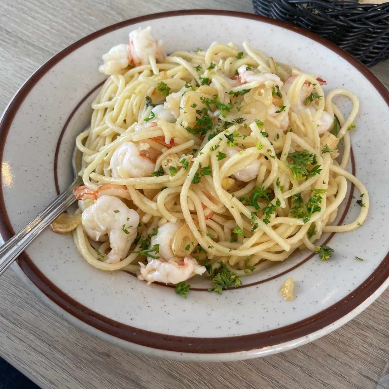 Spaghetti con Langostinos