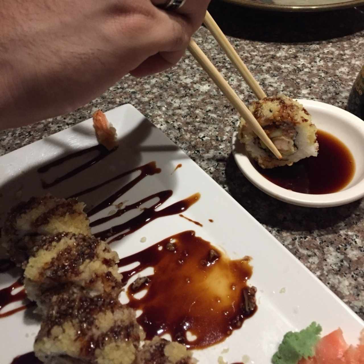 sushi tempura de camaron