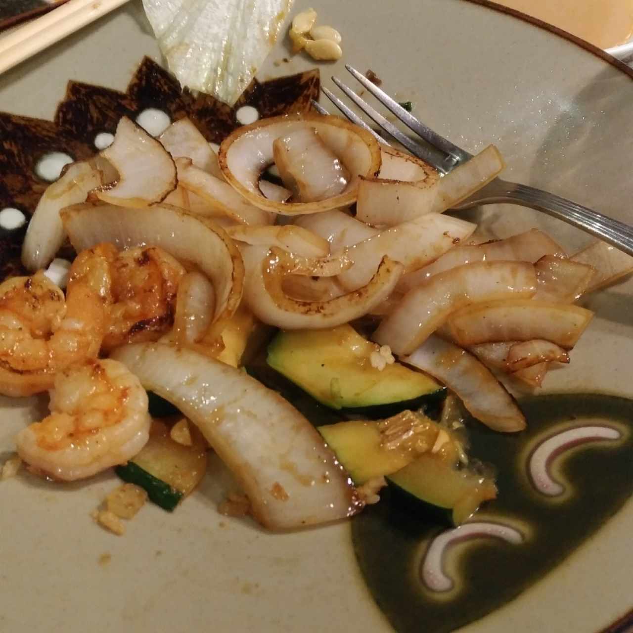 Cebollas y zuccini salteados.