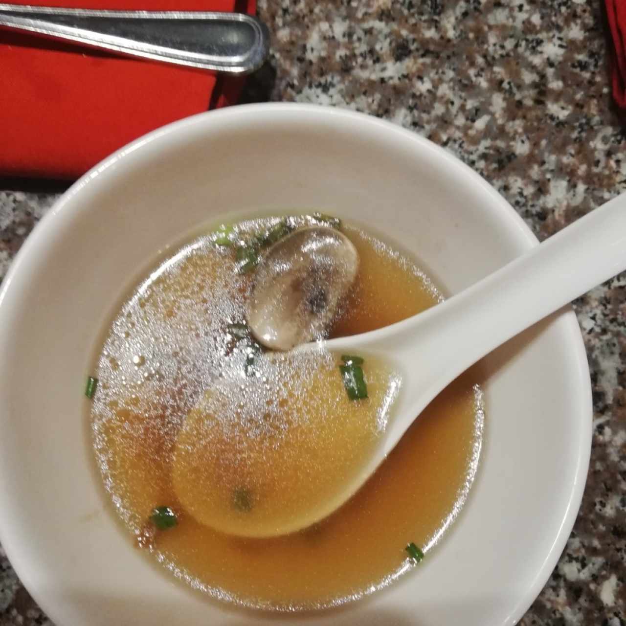 sopa de cebolla y hongos
