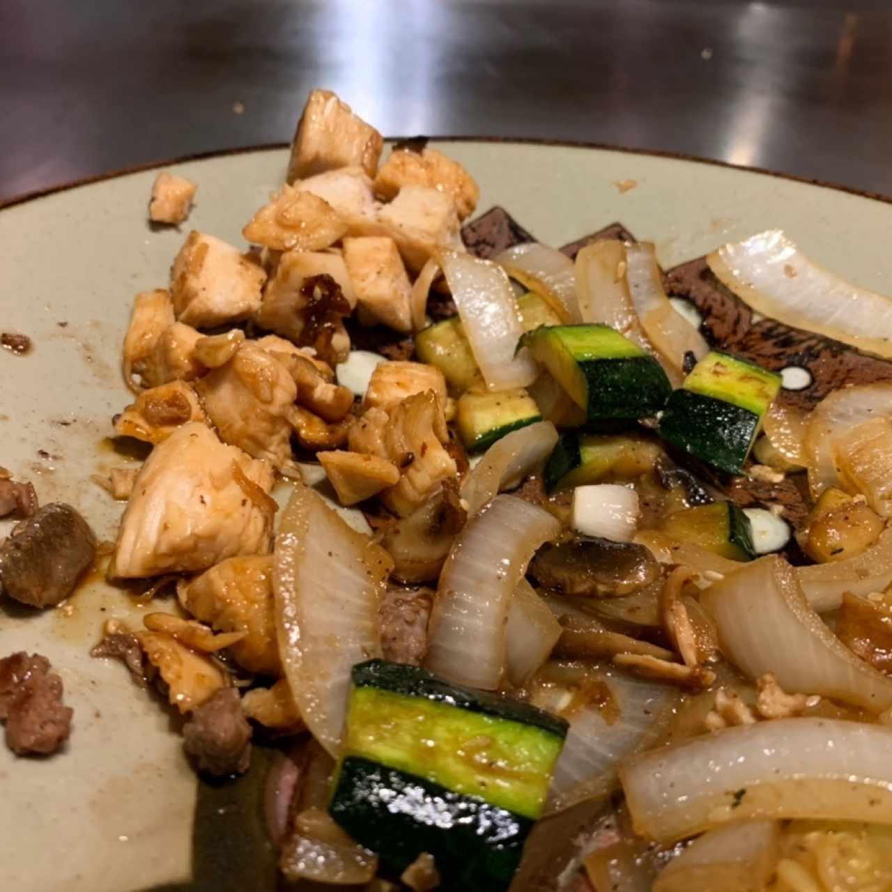 pollo teriyaki con vegetales