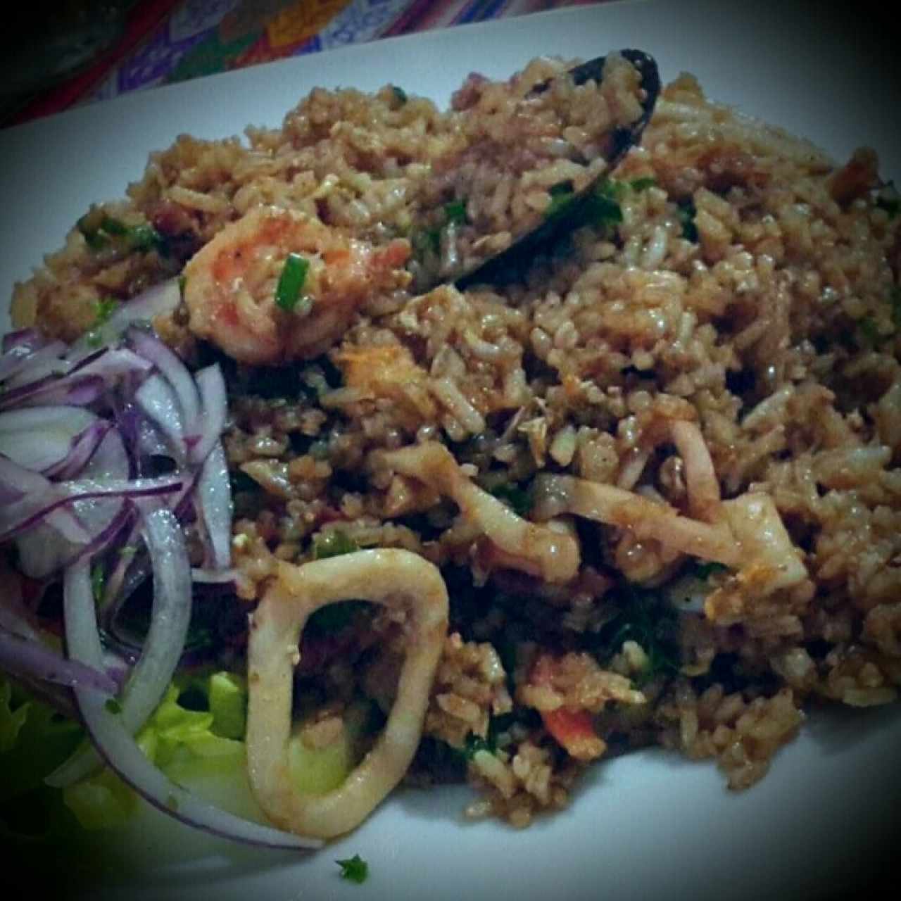 Arroz Chaufa con Mariscos