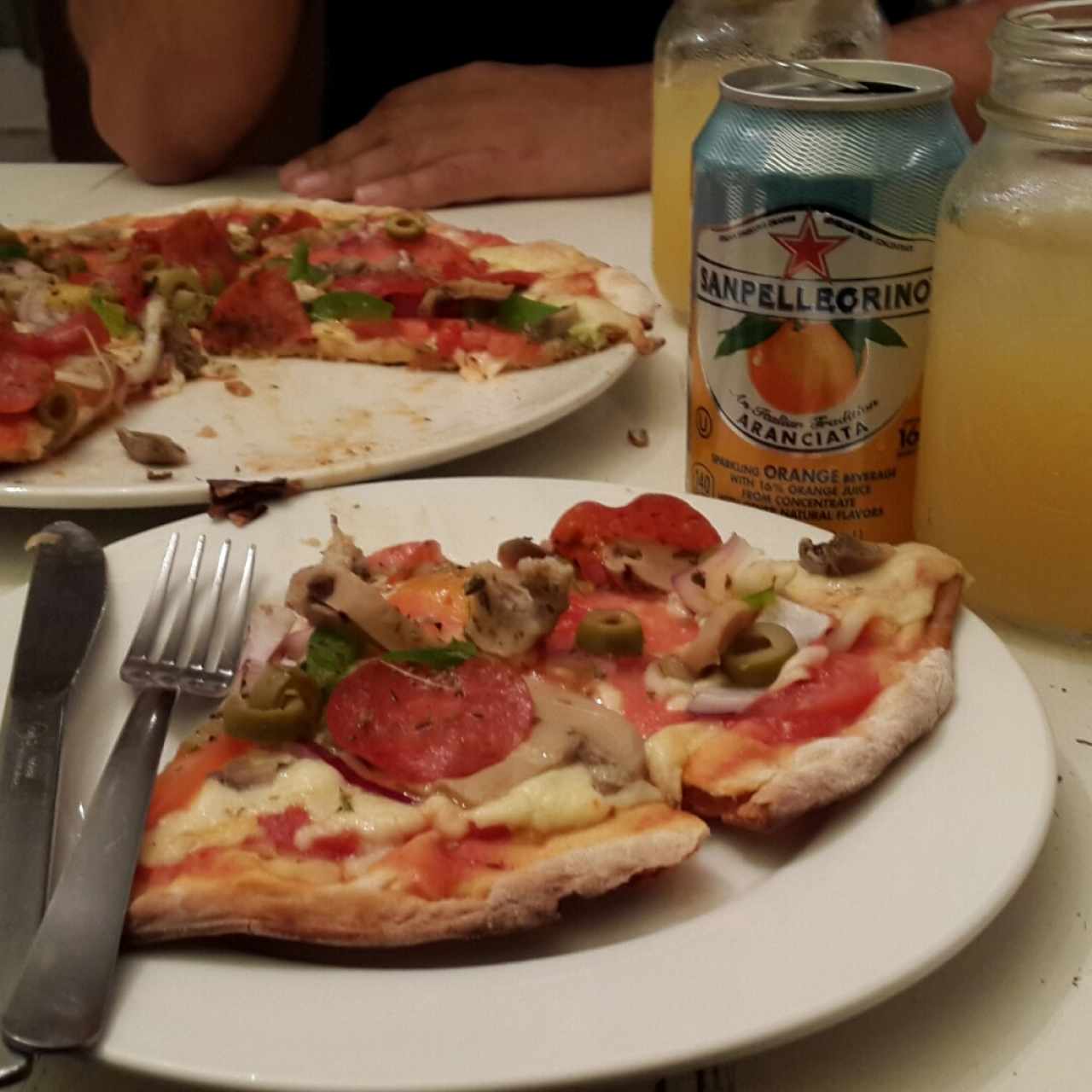 Pizza Vegetariana con Pepperoni adicional