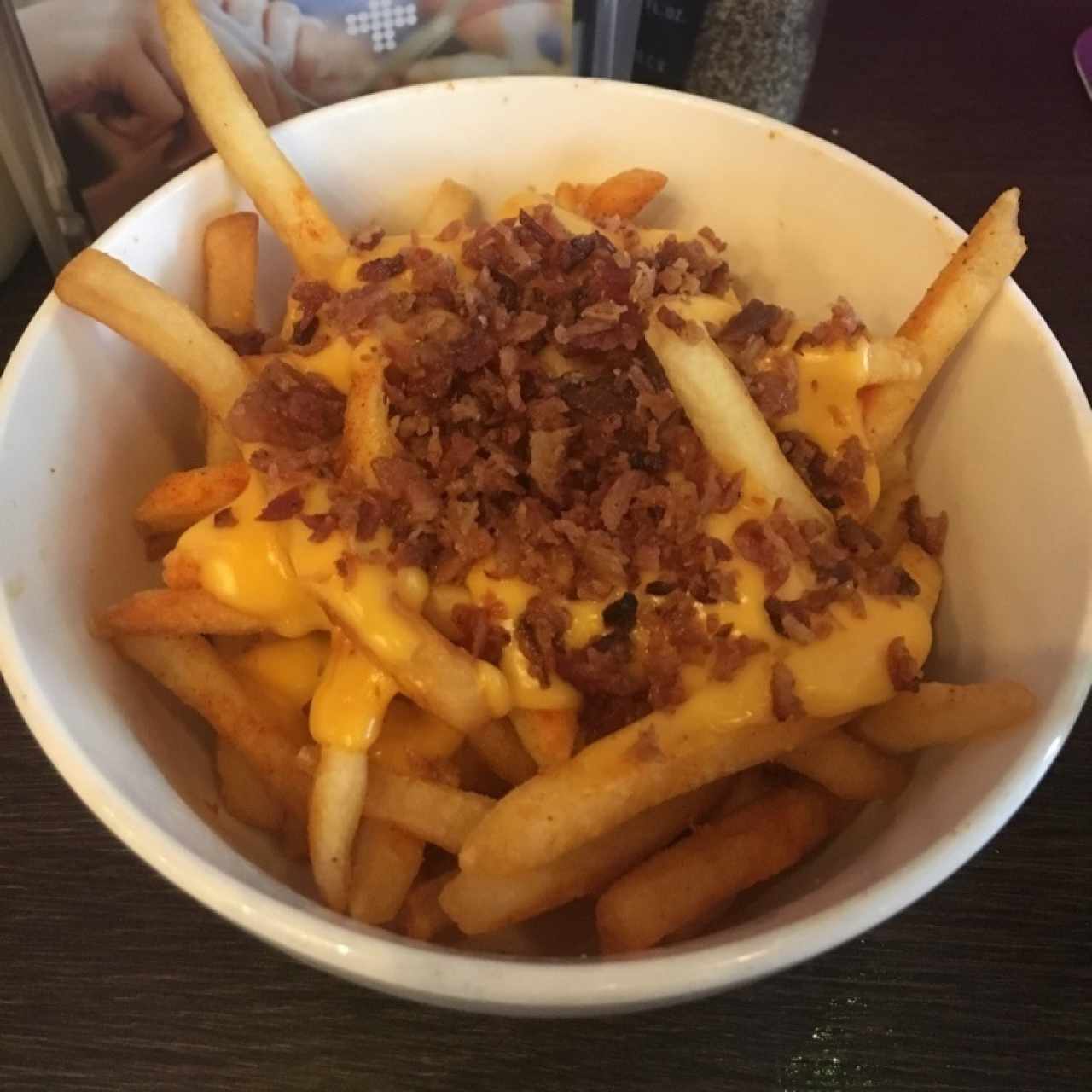Cheese and bacon fries