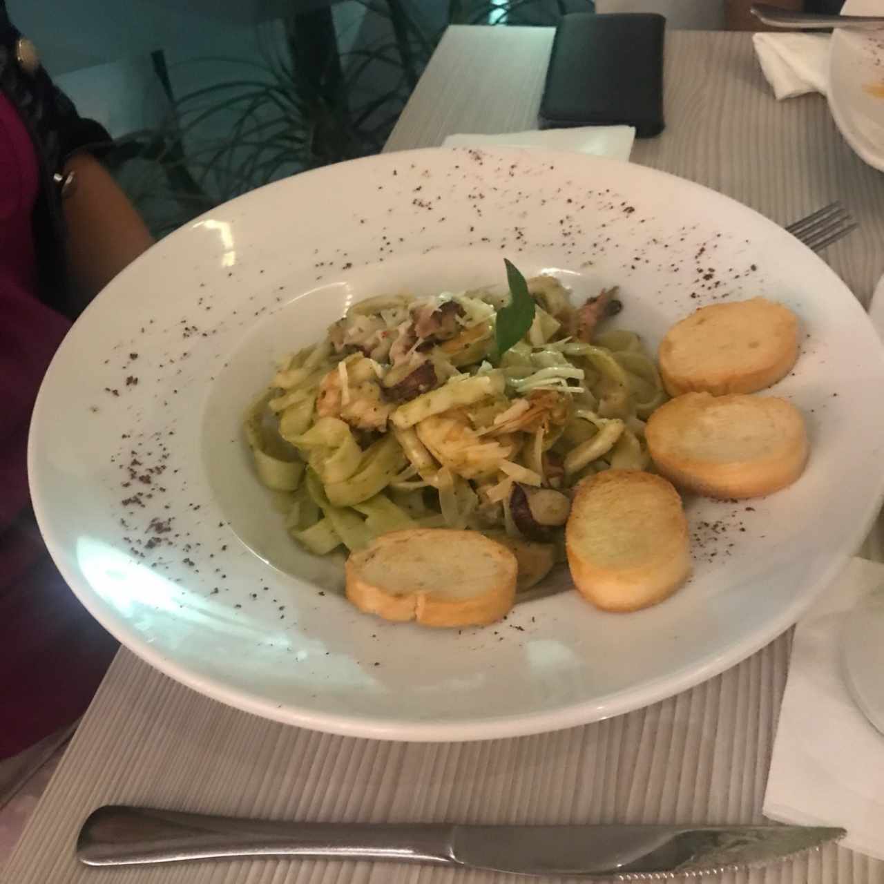 Pasta con Camarones