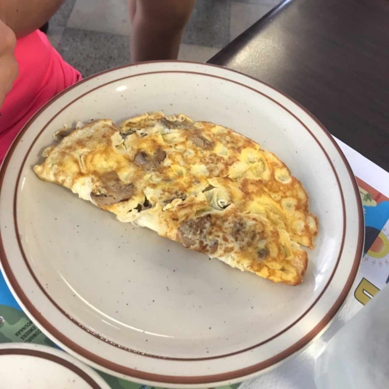 omelette con champiñones 