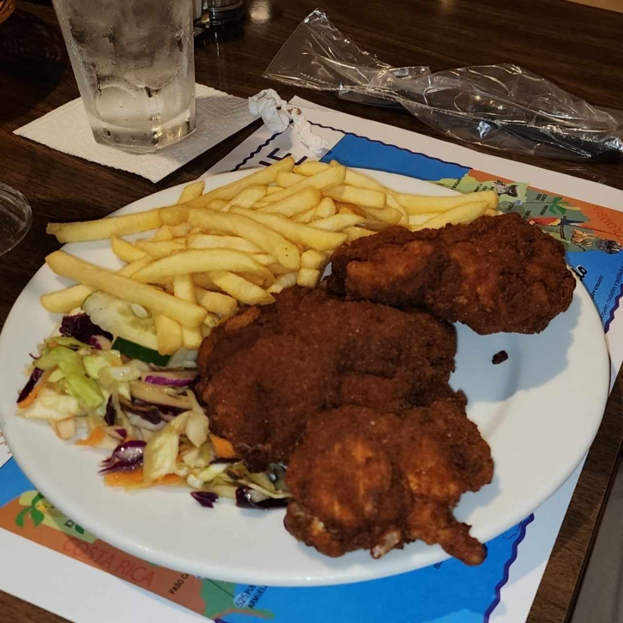 Milanesa de pollo con Papas Fritas