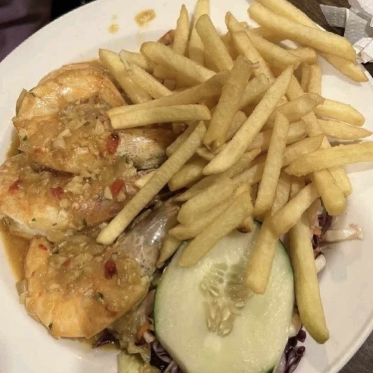 Langostinos a la ajillo