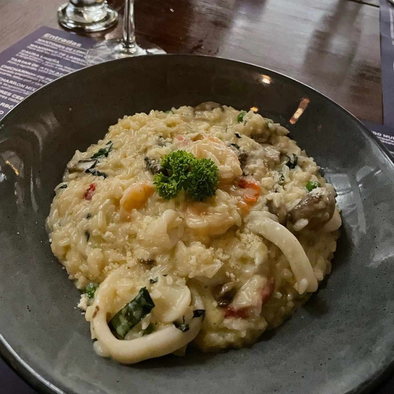 Platos Fuertes - Arroz con Mariscos