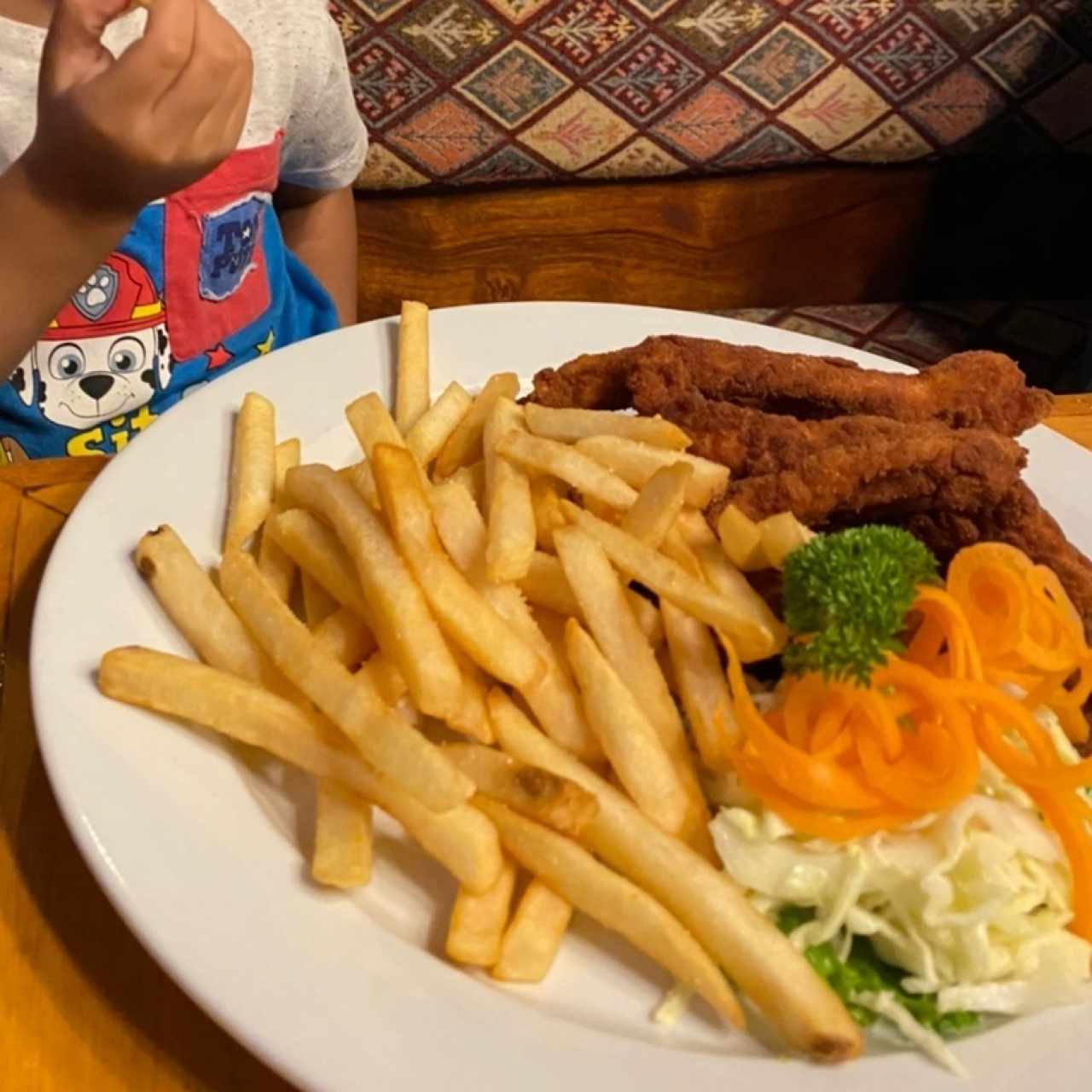 Chicken fingers with fries