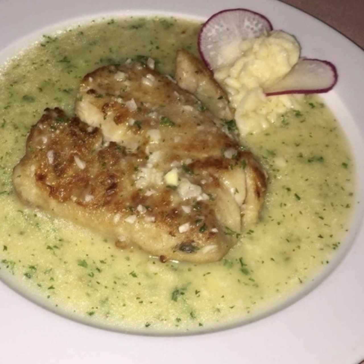 Corvina en salsa verde