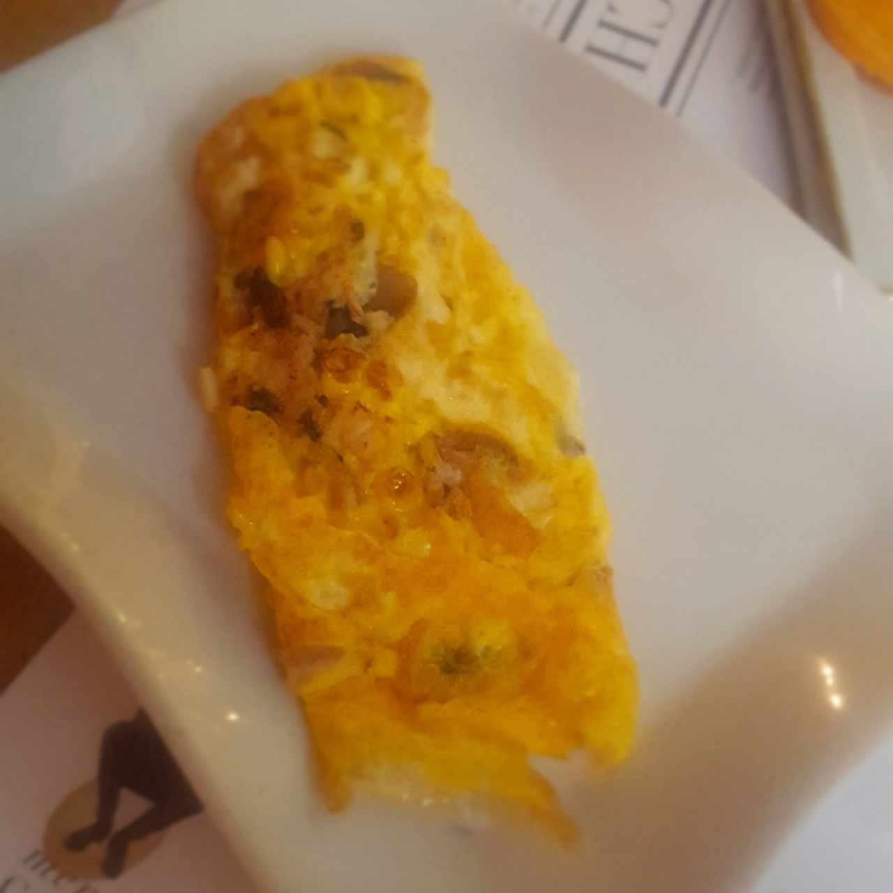 omelet  champiñón y maíz 